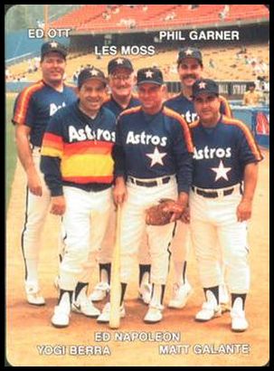 27 Astros Coaches (Ed Ott Les Moss Phil Garner Yogi Berra Ed Napoleon Matt Galante)
